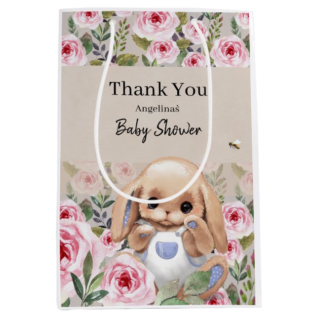Baby Shower Gift Bag with cute design. (Front)