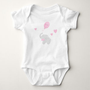 Baby Shower Gift Bodysuit with Elephant
