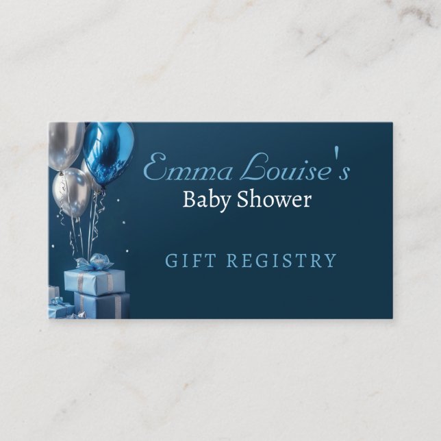 Baby Shower Gift Registry Enclosure Card (Front)