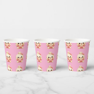 Baby shower Girl Bao Paper Cups