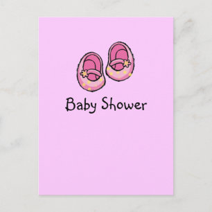 Baby shower (girl) invitation postcard
