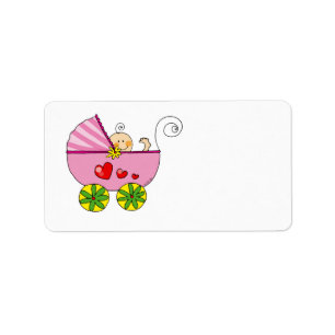 Baby shower (girl) label