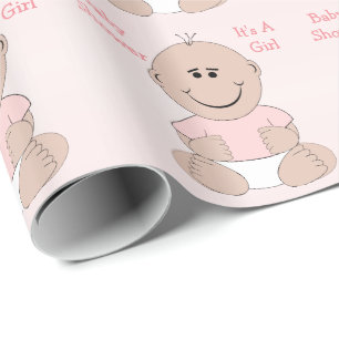 Baby Shower Girl Personalised Wrapping Paper