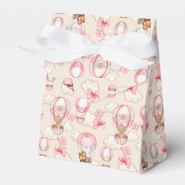 Baby Shower Girl Pink Favour Box (Front Side)