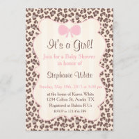 Baby Shower girl pink leopard