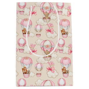 Baby Shower Girl Pink Medium Gift Bag