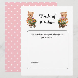 Baby Shower Girl Teddy Floral  Invitation