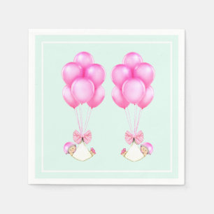 Baby Shower Girl Twins Napkin