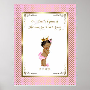 Baby Shower Girl, white pink,elegant,32x41,6 300pp Poster