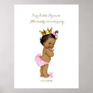 Baby Shower Girl, white pink,elegant,32x41,6 300pp Poster