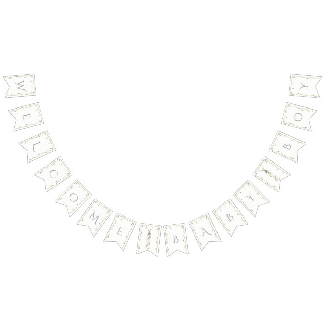 Baby Shower Gold/Silver Castle Swallowtail Banner (All)