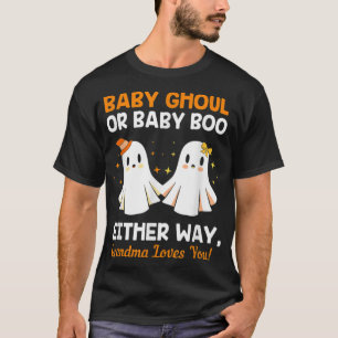 Baby Shower Grandma Halloween Gender Reveal Booy O T-Shirt