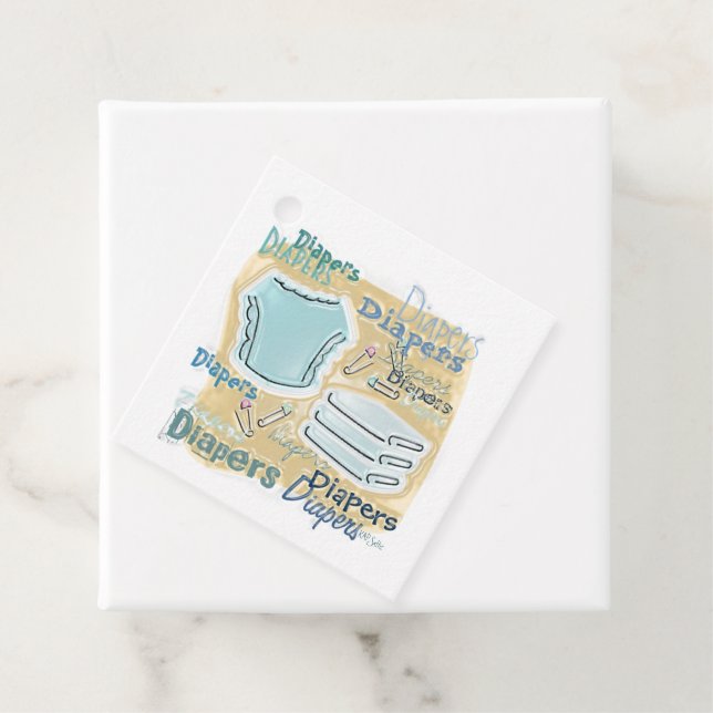 Baby Shower Graphics Favour Tags (In Situ)