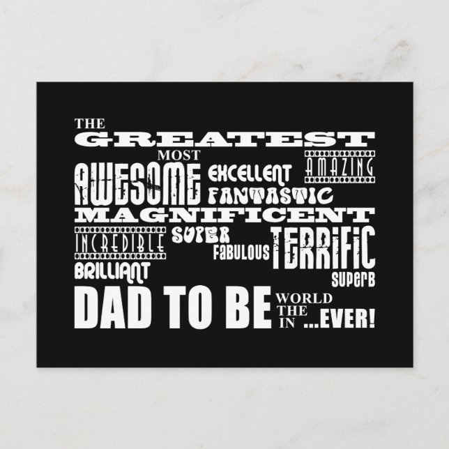 Baby Shower Greatest Best Future Fathers Dad to Be Invitation Postcard (Front)