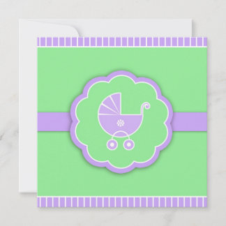 Baby Shower Green Flat Invitation