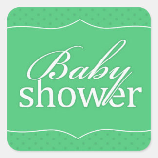Baby Shower Green Sticker