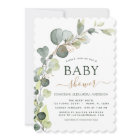 Baby Shower Greenery Eucalyptus Gold Elegant