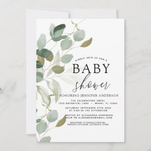 Baby Shower Greenery Eucalyptus  Invitation