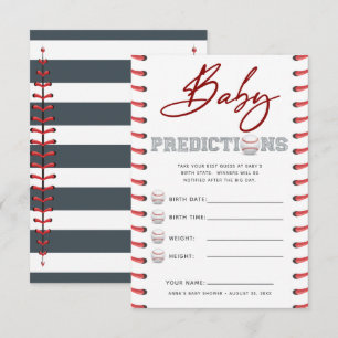 Baby Shower Guessing Game baby predictions Invitation