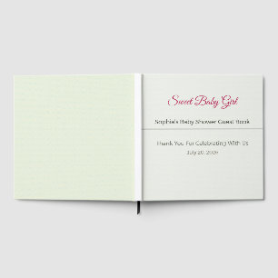 Baby Shower Guest Book Elegant Keepsake