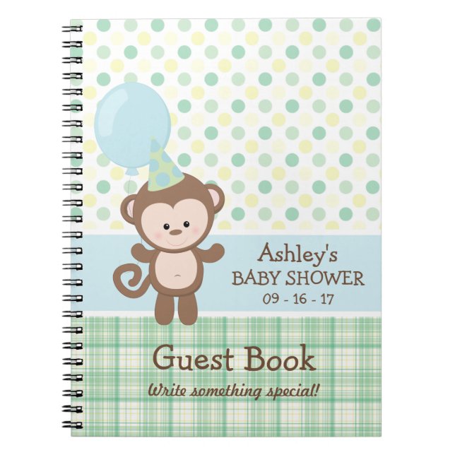 Baby Shower Guest Book - Monkey (Front)