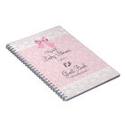 Baby Shower Guest Book Pink Damask