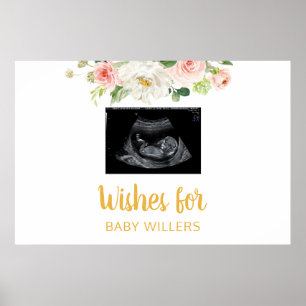 Baby Shower Guest Book Sign, Sonogram Ultrasound