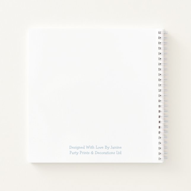 Baby Shower Guest Book Teddy Bear Theme (Back)