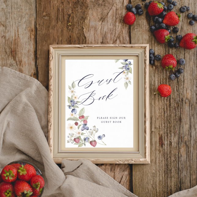 Baby Shower Guest Book Wild Berries & Flowers (Baby Shower Guest Book Wild Berries & Flowers)