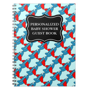 Baby shower guestbook   Personalised notebook