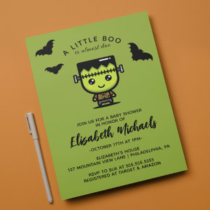 BABY SHOWER Halloween Cute Frankenstein Card