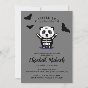 BABY SHOWER   Halloween Cute Mummy Panda Bear Card