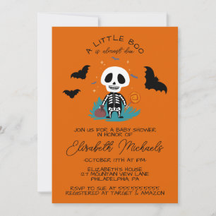 BABY SHOWER   Halloween Lil' Boo Skeleton Card