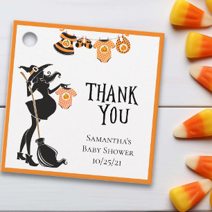 Baby Shower Halloween Witch Favour Tags