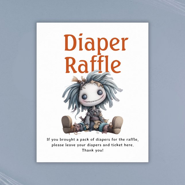 Baby Shower Haunted Village Diaper Raffle  Poster (Baby Shower Haunted Village Diaper Raffle Poster)