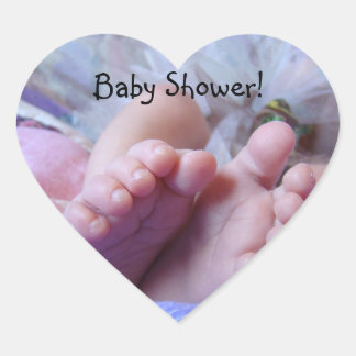 Baby Shower heart shaped stickers envelope seals