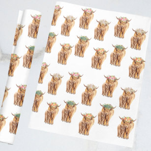Cow Wrapping Paper, Christmas Cow Gift Wrapping Paper, Nutcracker