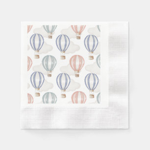 Baby Shower Hot Air Balloons Gender Neutral Napkin