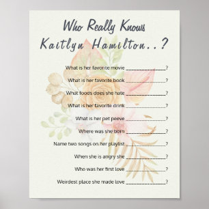 ✨  Baby Shower Ice-Breaker Question Game  Poster
