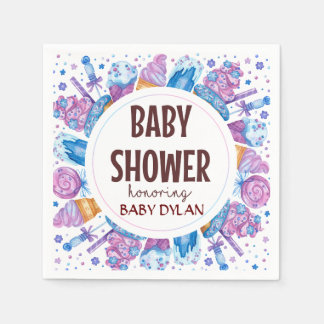Baby Shower Ice-cream Watercolor Art Napkin