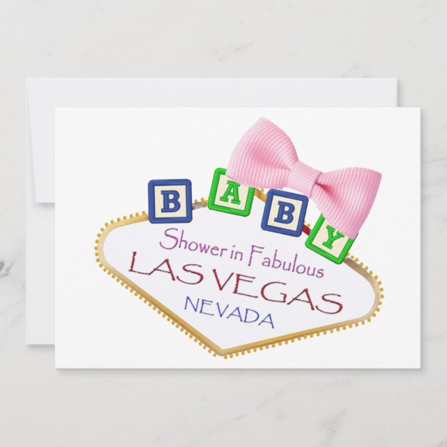 Baby Shower in Las Vegas GIRL Invitation (Front)