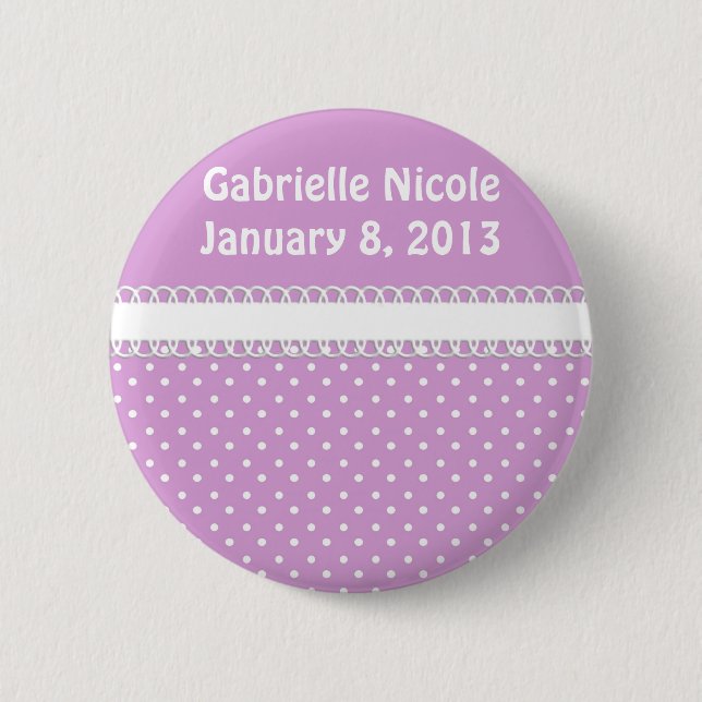 Baby Shower in Pink 6 Cm Round Badge (Front)