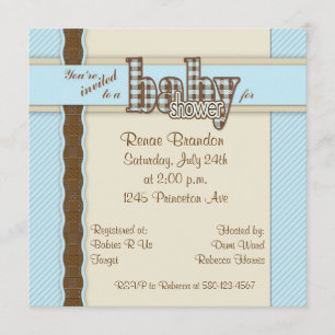 Baby Shower in Plaid Invitation