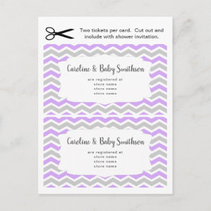 Baby Shower info insert cards, lavender purple Invitation Postcard