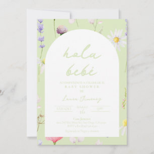 Baby Shower Invitación Flores Verde Invitation