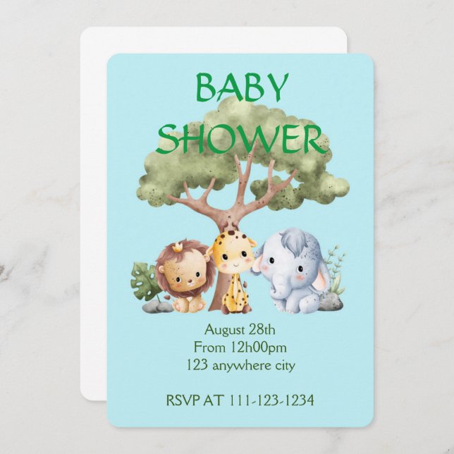 BABY SHOWER INVITATION (Front/Back)