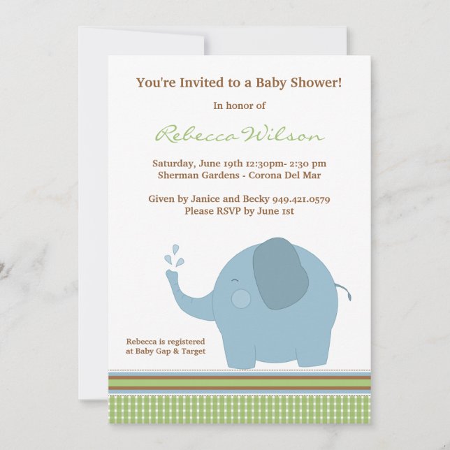 Baby Shower Invitation (Front)