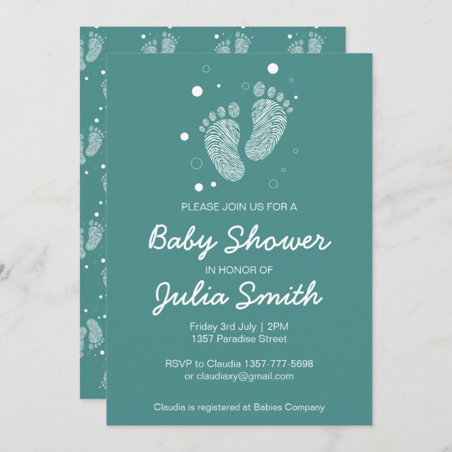 Baby shower invitation (Front/Back)