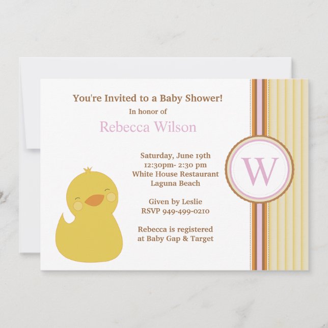 Baby Shower Invitation (Front)