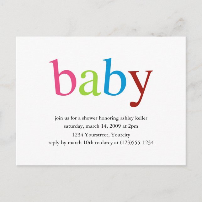 Baby Shower invitation (Front)